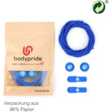 bodypride Schnürsenkel Rund/reflektierend royalblau 120cm - 1 Paar