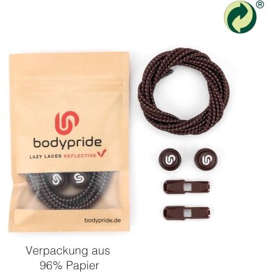 bodypride Schnürsenkel Rund/reflektierend braun 120cm - 1 Paar