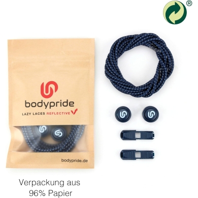 bodypride Schnürsenkel Rund/reflektierend navyblau 120cm - 1 Paar