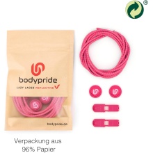 bodypride Schnürsenkel Rund/reflektierend rosa 120cm - 1 Paar