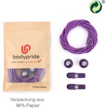 bodypride Schnürsenkel Rund/reflektierend violett 120cm - 1 Paar