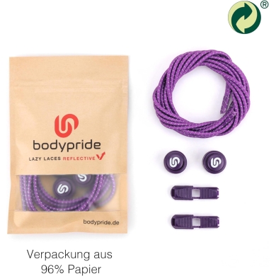 bodypride Schnürsenkel Rund/reflektierend violett 120cm - 1 Paar