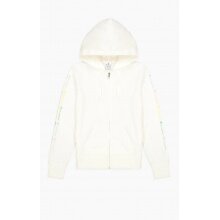 Champion Kapuzenjacke (Baumwoll-Hoodie Full Zip) Color & Logo weiss Damen