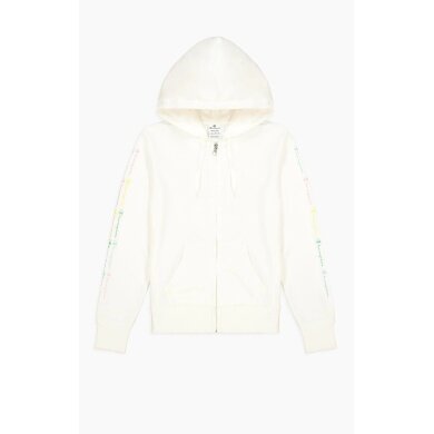 Champion Kapuzenjacke (Baumwoll-Hoodie Full Zip) Color & Logo weiss Damen