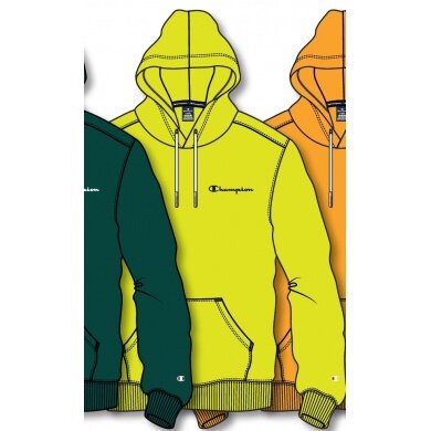 Champion Kapuzenpullover (gefütteter Baumwoll-Hoodie) American Classic kleines Logo lime Herren