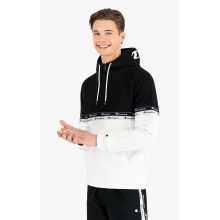 Champion Kapuzenpullover im Farbblockdesign mit doppelter Logopaspel weiss Herren