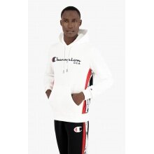 Champion Kapuzenpullover (Fleece Baumwoll-Hoodie) Off Court mit USA-Logo weiss Herren