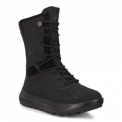 ECCO Winterstiefel Solice High (Yabuck Yak-Leder) schwarz Damen