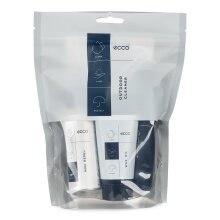 ECCO Schuhpflege Outdoor-Set (20 Schuhreinigungstücher, 25ml Wachsöl, 50ml Schutzspray und Mikrofasertuch)