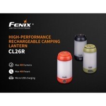 Fenix Campingleuchte CL26R LED 400 Lumen mit USB Anschluss grün