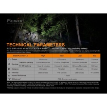 Fenix Taschenlampe E20 V2.0 LED 350 Lumen schwarz