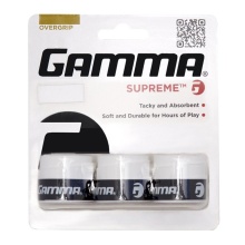 Gamma Overgrip Supreme (langlebig, hervorragende Griffigkeit + Saugfähigkeit) 0.6mm weiss - 3 Stück