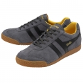 Gola Sneaker Harrier Suede-Leder shadowgrau/schwarz/gelb Herren