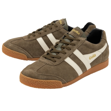 Gola Sneaker Harrier Suede-Leder khakigrün/weiss/schwarz Herren