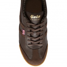 Gola Sneaker Harrier Tweed (edle Vollederausführung) - Made in England - braun Herren