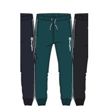 Champion Freizeithose Rib Cuff Pants mit kontrastpaspelierung lang petrolblau Kinder