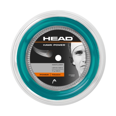 Head Tennissaite Hawk Power (Power) petrolblau 200m Rolle