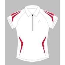 Head Polo Zip weiß/rot Damen (Größe S)