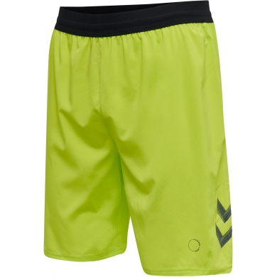 hummel Sporthose Short hmlLEAD Training kurz (ultra-dehnbares Gewebe, mittlere Länge) limegrün Herren