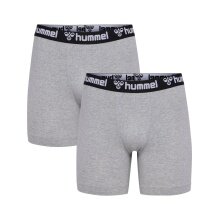 hummel Unterwäsche Boxershort hmlBoxer (Baumwolle) grau Herren - 2er Pack