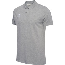 hummel Sport/Freizeit-Polo hmlGO 2.0 (Bio-Baumwolle) Kurzarm grau Herren