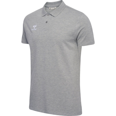 hummel Sport/Freizeit-Polo hmlGO 2.0 (Bio-Baumwolle) Kurzarm grau Herren