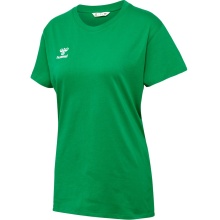 hummel Sport/Freizeit-Shirt hmlGO 2.0 (Bio-Baumwolle, klassisch Design) Kurzarm grün Damen