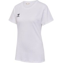 hummel Sport/Freizeit-Shirt hmlGO 2.0 (Bio-Baumwolle, klassisch Design) Kurzarm weiss Damen