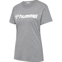 hummel Sport/Freizeit-Shirt hmlGO 2.0 Logo (Bio-Baumwolle) Kurzarm grau Damen