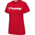 hummel Sport/Freizeit-Shirt hmlGO 2.0 Logo (Bio-Baumwolle) Kurzarm rot Damen