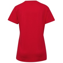 hummel Sport/Freizeit-Shirt hmlGO 2.0 Logo (Bio-Baumwolle) Kurzarm rot Damen