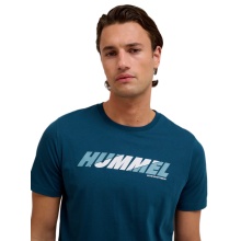 hummel Freizeit-Tshirt hmlGRAPHIC Bold Logo Tee (Baumwolle) blau Herren