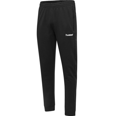 hummel Freizeithose hmlGO Cotton Pant (Baumwolle) lang schwarz Kinder