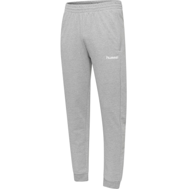 hummel Freizeithose hmlGO Cotton Pant (Baumwolle) lang grau Kinder