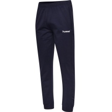 hummel Freizeithose hmlGO Cotton Pant (Baumwolle) lang marineblau Kinder