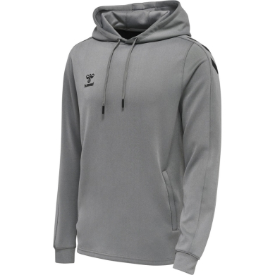 hummel Sport-Kapuzenpullover hmlCORE XK Poly Sweat Hoodie (Polyester-Sweatstoff) mit Kapuze grau Herren