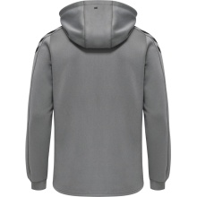 hummel Sport-Kapuzenpullover hmlCORE XK Poly Sweat Hoodie (Polyester-Sweatstoff) mit Kapuze grau Herren