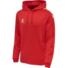 hummel Sport-Kapuzenpullover hmlCORE XK Poly Sweat Hoodie (Polyester-Sweatstoff) mit Kapuze rot Herren