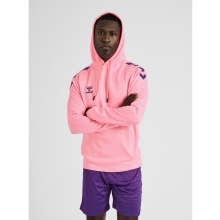 hummel Sport-Kapuzenpullover hmlCORE XK Poly Sweat Hoodie (Polyester-Sweatstoff) mit Kapuze pink Herren