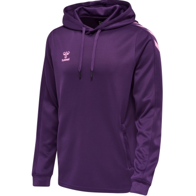 hummel Sport-Kapuzenpullover hmlCORE XK Poly Sweat Hoodie (Polyester-Sweatstoff) mit Kapuze violett Herren