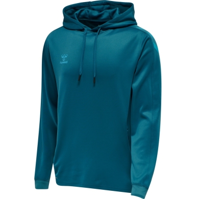 hummel Sport-Kapuzenpullover hmlCORE XK Poly Sweat Hoodie (Polyester-Sweatstoff) mit Kapuze coralblau Herren