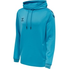 hummel Sport-Kapuzenpullover hmlCORE XK Poly Sweat Hoodie (Polyester-Sweatstoff) mit Kapuze blau Herren