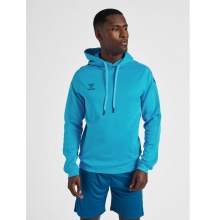 hummel Sport-Kapuzenpullover hmlCORE XK Poly Sweat Hoodie (Polyester-Sweatstoff) mit Kapuze blau Herren