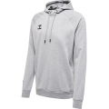 hummel Kapuzenpullover hmlMOVE Grid Cotton Hoodie (Baumwolle) mit Kapuze grau Herren