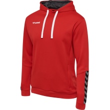 hummel Sport-Kapuzenpullover hmlAUTHENTIC Poly Hoodie (gestrickter Polyester) mit Kapuze rot Herren