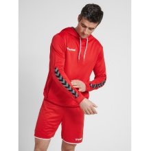 hummel Sport-Kapuzenpullover hmlAUTHENTIC Poly Hoodie (gestrickter Polyester) mit Kapuze rot Herren