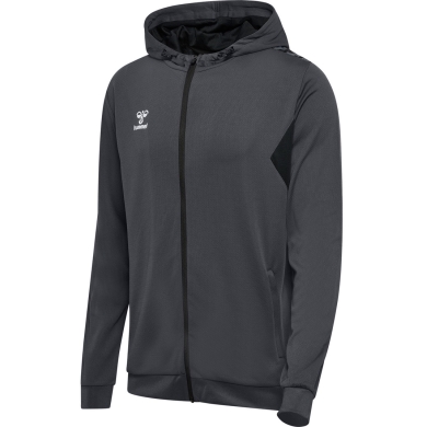 hummel Sport-Kapuzenjacke hmlAUTHENTIC PL Zip Hoodie (100% rec. Polyester) asphaltgrau Herren