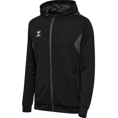 hummel Sport-Kapuzenjacke hmlAUTHENTIC PL Zip Hoodie (100% rec. Polyester) schwarz Herren