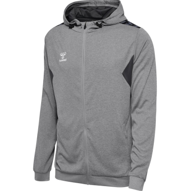 hummel Sport-Kapuzenjacke hmlAUTHENTIC PL Zip Hoodie (100% rec. Polyester) grau Herren