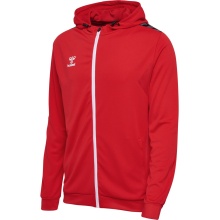 hummel Sport-Kapuzenjacke hmlAUTHENTIC PL Zip Hoodie (100% rec. Polyester) rot Herren